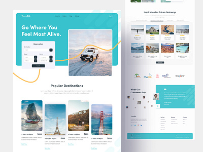 Travel Agency Landing Concept 2020 trend agency clean creative design system dribbble best shot landing page minimal minimalist popular popular design travel travel agency traveling ui uidesign uiux web web design website