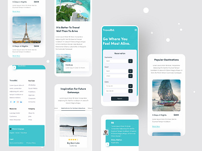 Travel Agency Responsive Website Design 2020 trend adaptive design agency app company website dailyui design design studio design system graphic designing hiring interface landing page mobile mobile responsive responsive travel ui uiux user experience visual