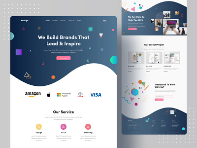 Creative Agency Landing Concept 2020 trend agency clean colorful creative design design studio design system digital marketing dribbble best shot figma landing page minimalist popular popular design ui uiux web web design website