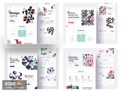 2020 Landing Concepts 2020 best 2020 design 2020 trend clean design design studio design system dribbble best shot home page landing page minimalist pattern popular popular design ui uiux user interface web web design website