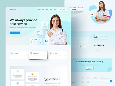 Medical Landing Page || 2021 2021 trend best design dribbble best shot health healthcare home page landing page medical popular design top designer uiux uiuxdesigner web web design webdesign website website concept website design websites