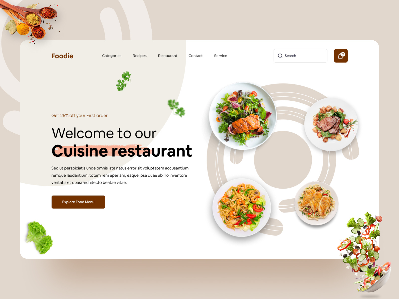 Restaurant Web UI Exploration ( Making ) || 2021 by Anik Deb on Dribbble