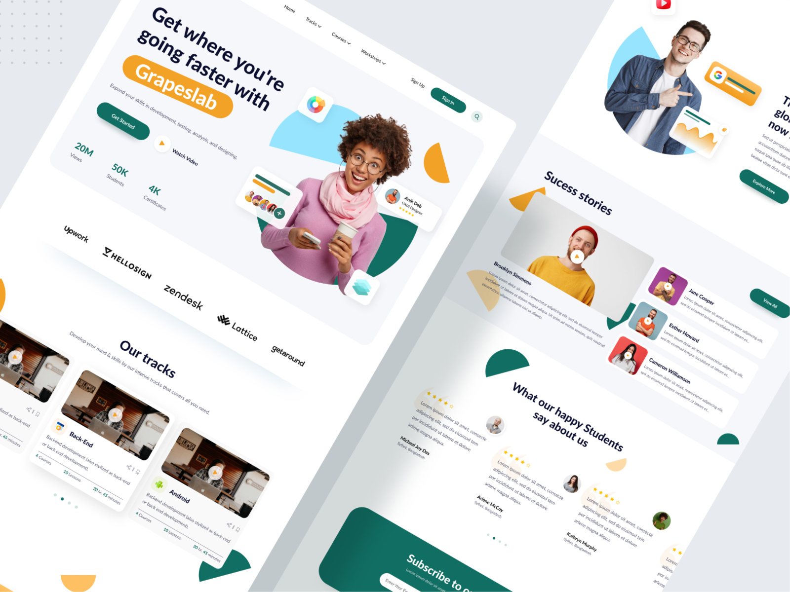 Online Courses Website - UI Design by Anik Deb for Grapeslab on Dribbble