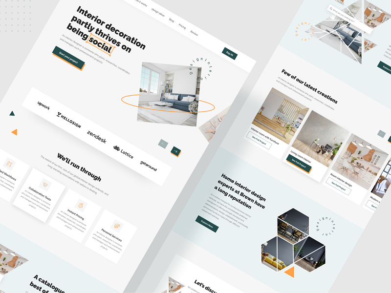 Interior Design Website - UI Design by Anik Deb for Grapeslab on Dribbble