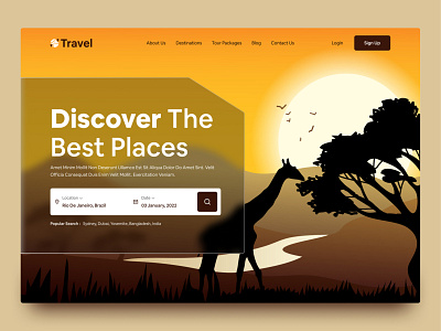 Travel Agency Website Header