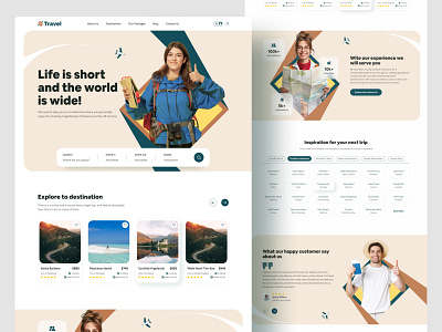 Travel Web UI Exploration 2022 trends anikdeb booking website design design system designer destination dribbble best shot landing page popular design travel agency travel agency landing page travel agency website travell agency travelling uiux uiux designer web web design website