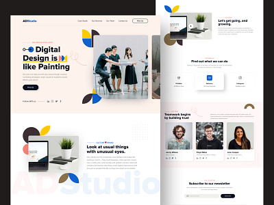 Creative Agency Website agency anik deb clean design system digital agency dribbble best shot grapeslab home page interface landing page minimal design startup uiux web web design web page web site webdesign website website design