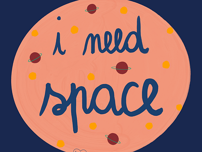 I need space animated illustration branding design digital art digital illustration gif animation illustration logo procreate typography