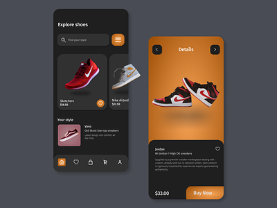 Shoe App Design app appdesign branding design e-commerce ecommerce graphic design mobile mobiledesign shopping ui ux