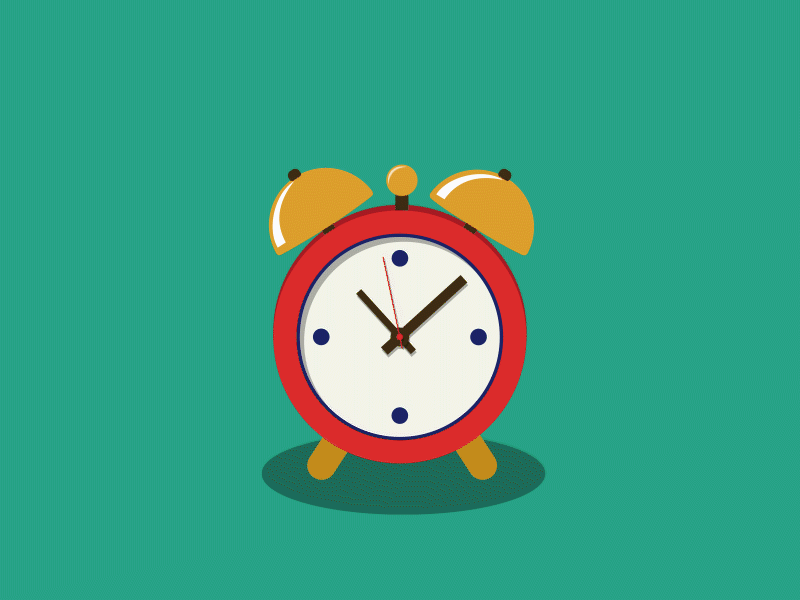 Wake Up! after effects alarm animation bell clock squash and stretch time ui wakeup