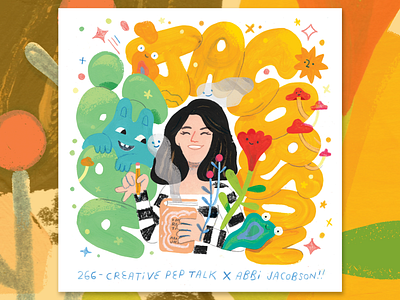 Make The Space with Abbi Jacobson abbi jacobson andy j pizza bingo bronson broad city comedy creative pep talk floral goauche illustration life photoshop podcast art portrait women