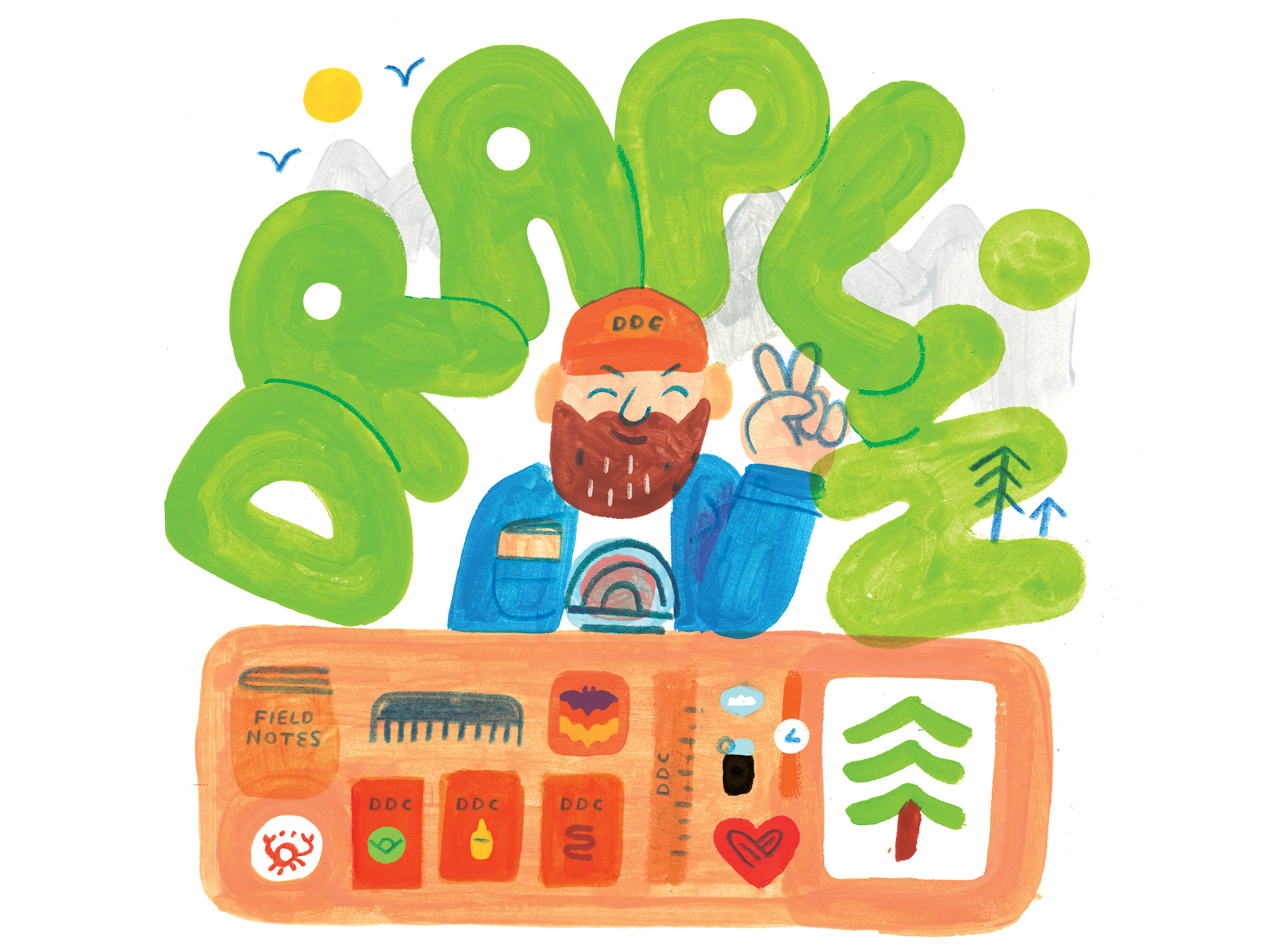 Aaron Draplin on Creative Pep Talk!! aaron draplin creative career creative pep talk creativity design draplin illustration lettering merch podcast portrait thick lines