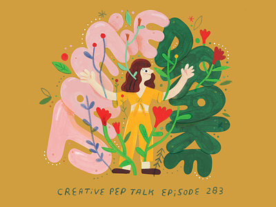 Jamie Drake on The Creative Pep Talk creative career creative pep talk creativity design flora floral illustration jamie drake lettering music podcast podcast art woman
