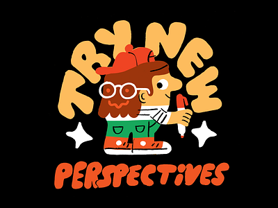 Try New Perspectives creative career creative pep talk creativity design illustration lettering podcast
