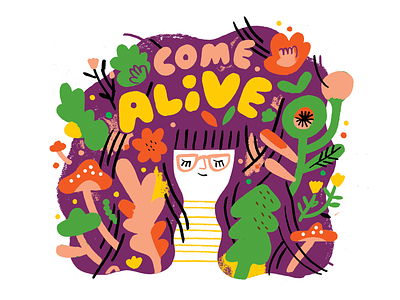 COME ALIVE! The 10 Sparketypes! creative career creative pep talk creativity design floral flowers illustration lettering podcast woman