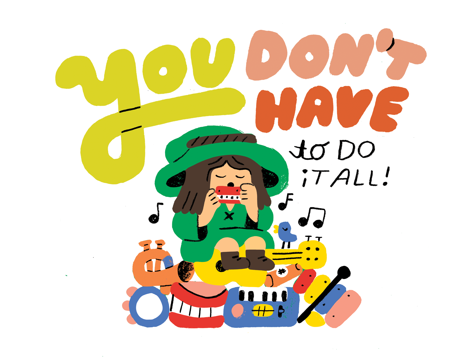 You Don't Have to Do It All creative career creative pep talk creativity design illustration lettering podcast
