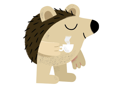 Hedgehog with Espresso coffee espresso hedgehog