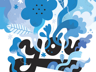 Creative Pep Talk - 071 - Hard Work > Talent blue floral flower lettering type