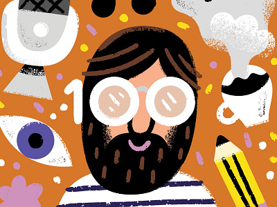 EPISODE 100!!! 100 andy j miller coffee creative pep talk eye pencil