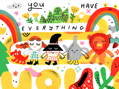 You Have Everything You Need creative career creative pep talk gouache illustration podcast wizard of oz