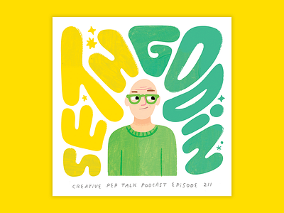 SETH GODIN!!!! AAAAAHHHH!!!! creative creative pep talk lettering marketing portrait seth godin