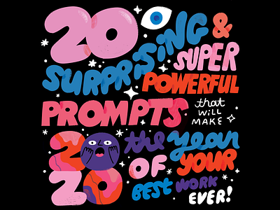 TIME TO GET PEPPED FOP 2020! bubble bubble letters creative career creative pep talk creativity design illustration lettering podcast
