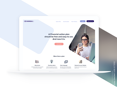 Daily UI#003 Landing Page daily ui financial landing page ui web