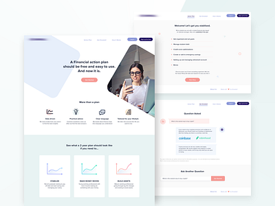 Financial Solution Landing Page Design