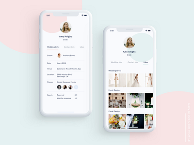 Daily UI#006 User Profile app daily ui mobile user profile wedding