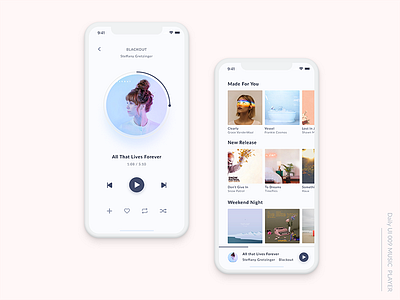 Daily UI#009 Music Player album app daily ui mobile music player song ui