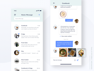 Daily UI#013 Direct Messaging ai app chat daily ui direct messaging food instant message mobile