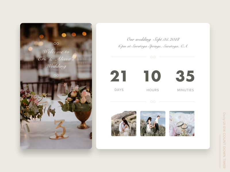 Daily UI 014 Count Down Timer by Gengsu Tu on Dribbble