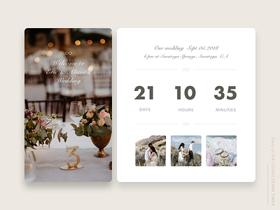 Daily UI#014 Count Down Timer countdown daily ui 14 invitation timer ui web wedding