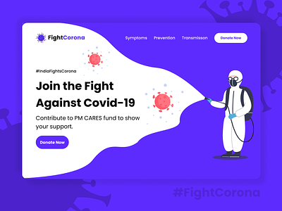 Dribble Shot Corona corona coronavirus landing page ui ui design ux webdesign website website design