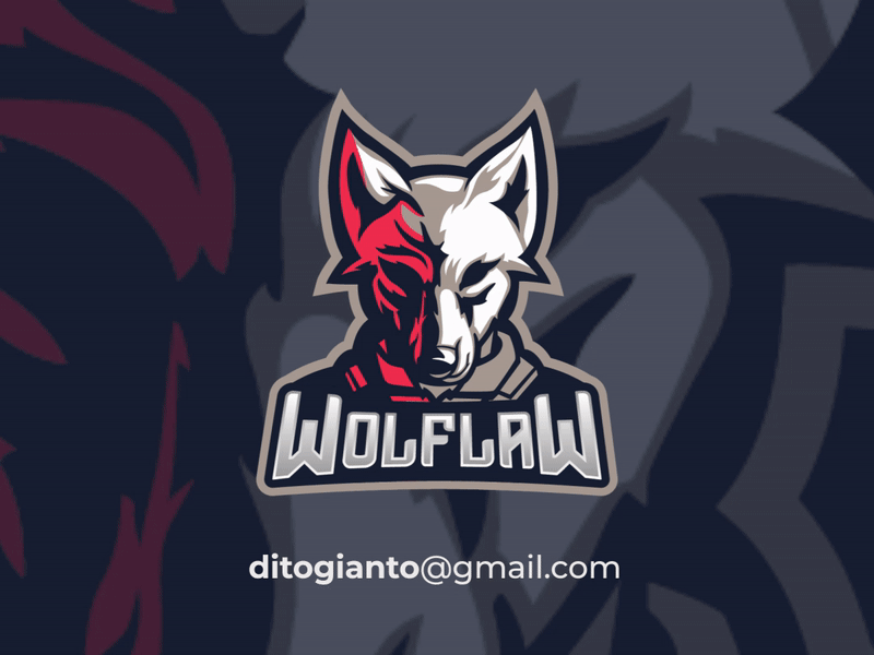 WOLFLAW animation design esport logo esports forsale illustration logo logo design motion motion design wolf