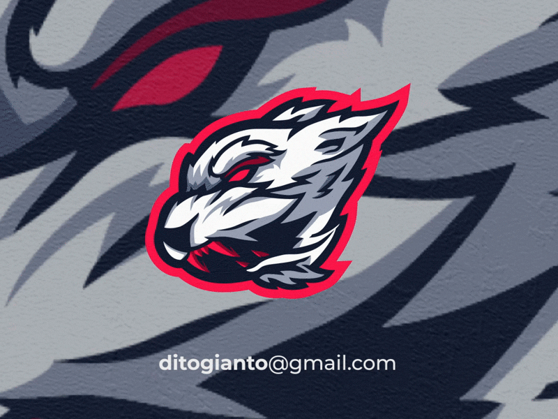 Bloody Fang animation design esport logo esports forsale logo logo design motion motion design tiger white