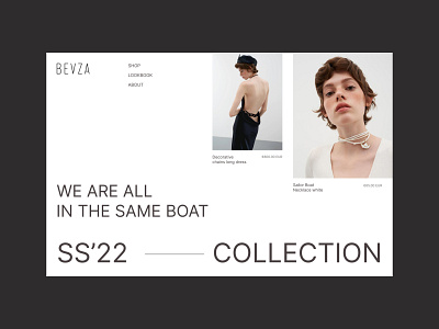 BEVZA — Clothing brand website concept brand clean clothing fashion flat layout minimalism ui web web design white