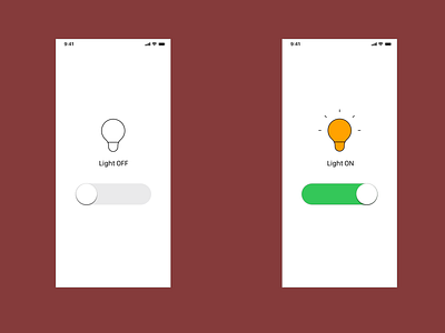 Daily UI 015 On and Off Switch dailyui dailyui 015 dailyui015 dailyuichallenge light switch sketch sketchapp