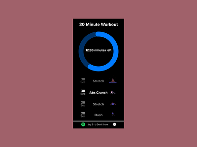 Daily UI 041 - Workout tracker daily 100 challenge daily ui 041 daily ui challenge dailyui dailyui041 dailyuichallenge figma ui ux workout workout tracker