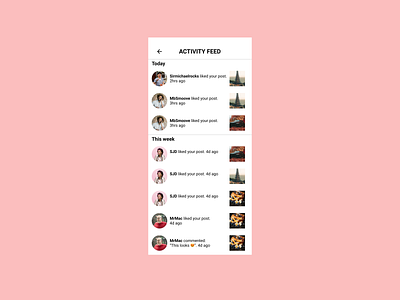 Daily UI 047 - Activity Feed daily 100 challenge daily ui daily ui challenge dailyui dailyuichallenge figma figma design figmadesign ui ux