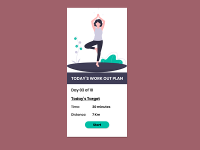 Daily UI 062 - Daily Workout daily 100 challenge daily ui daily ui challenge dailyui dailyui062 dailyui62 dailyuichallenge figma figma design figmadesign ui ux workout workout app