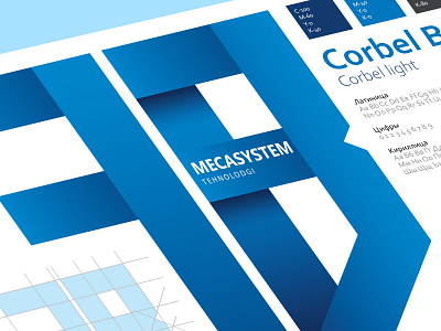 Brand book "MECASYSTEM" branding design illustration typography