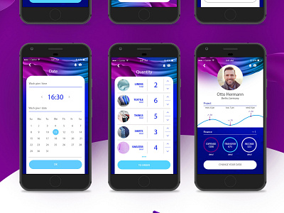 Mobile dry cleaning uidesign приложение