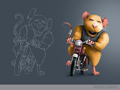 Mouse design illustration герой игра