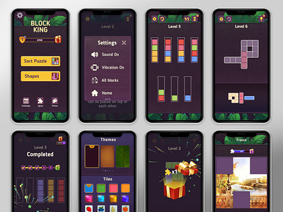 UI game "Block king"