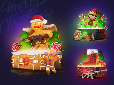 Case CS:GO "Merry Christmas" branding case cs csgo design game graphic design illustration игра