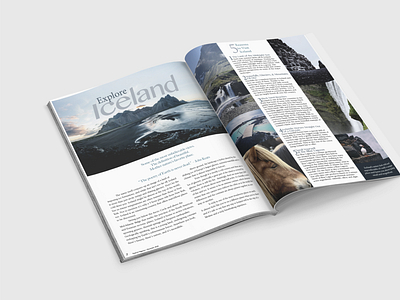 Magazine Article airy graphic design iceland indesign indesignmedia light magazine magazine design photography publishing travel typography