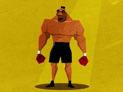 Boxer boxing character design illustration vector