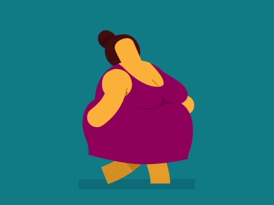 Lady animated animation gif walk walk cycle