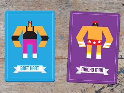 Wrestlers Cards bret hart card games game cards macho man wrestler wrestling